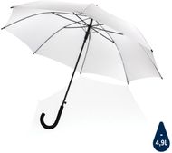 23" Impact AWARE RPET 190T standardi auto-open sateenvarjo, valkoinen liikelahja logopainatuksella